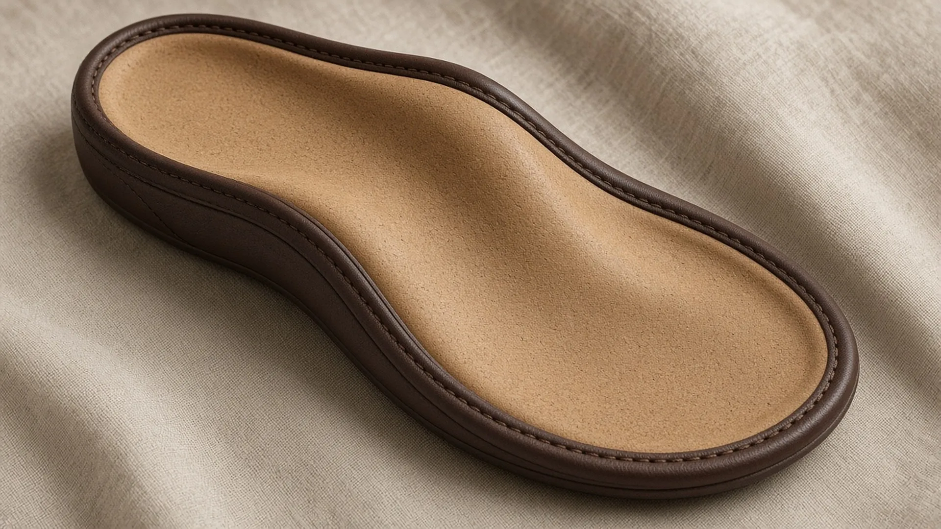 Contoured footbed close up, no feet